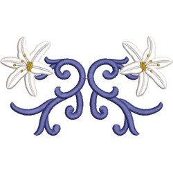 Embroidery Design Arabescs With Lilies 8