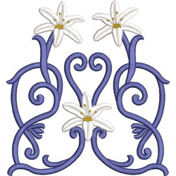 Embroidery Design Arabescs With Lilies 6