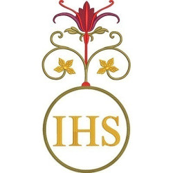 Embroidery Design Arabesc With Flowers And Ihs
