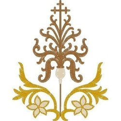 Embroidery Design Floral Voluts Frame 3