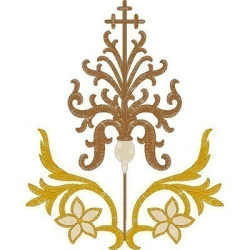 Embroidery Design Floral Voluts Frame 3