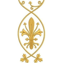 Embroidery Design Floral Voluts Frame 5