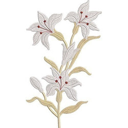 Embroidery Design Branch Of Lilies 6