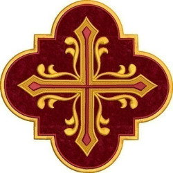 Embroidery Design Cross On Applied Frame