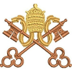 Embroidery Design Vatican Keys 2