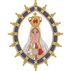 Matriz De Bordado Medalha Nossa Senhora De Fátima 3