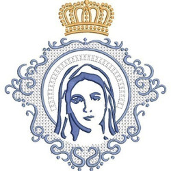 Embroidery Design Mary In The Decorated Frame