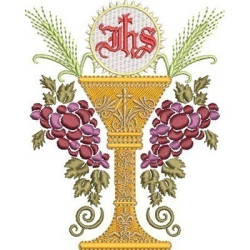 Embroidery Design Chalice With Consecrated Host 13