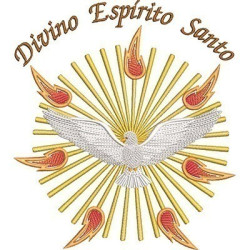 Embroidery Design Divine Holy Spirit 19 Cm 3 Languages