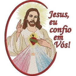 Embroidery Design Jesus Medal I Trust You!