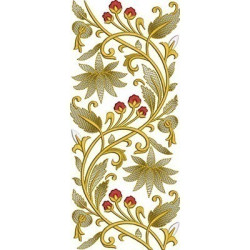 Embroidery Design Rippled Floral Barrier 36 Cm