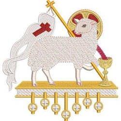 Embroidery Design Lamb 14 Cm