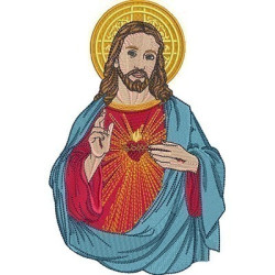 Matriz De Bordado Sagrado Coração De Jesus 21 Cm