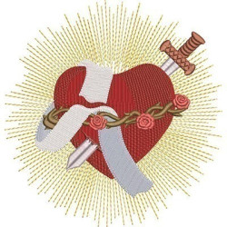 Embroidery Design Immaculate Heart Of Mary 20 Cm