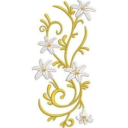 Embroidery Design Lilies 28 Cm