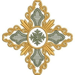 Embroidery Design Decorated Cross 219