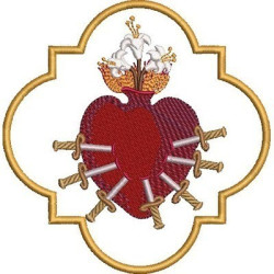 Diseño Para Bordado Inmaculado Corazon De Maria 7 Espadas 2