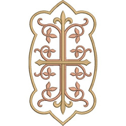 Embroidery Design Frame Decorated Cross 2