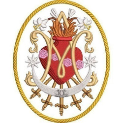 Embroidery Design Mary Mater Misericordiae Medal 5