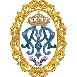 Embroidery Design Mary Medal 48