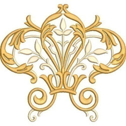 Embroidery Design Adorned Fleur Of Lis