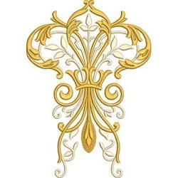 Embroidery Design Adorned Fleur Of Lis 2