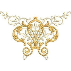 Embroidery Design Adorned Fleur Of Lis 3