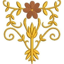 Embroidery Design Arabescics With Flower