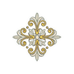 Diseño Para Bordado Cruz Decorada 225