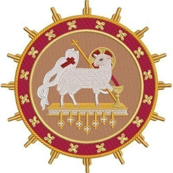 Embroidery Design Liturgical Lamb 20 Cm