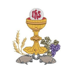 Embroidery Design Chalice With Wheat And Grapes Eucharist 3