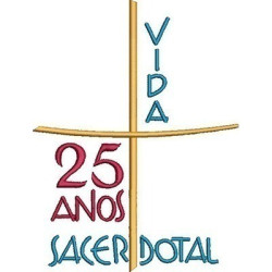 Embroidery Design 25 Years Priestly Life