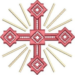 Embroidery Design Decorated Cross 229