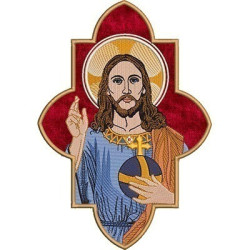 Embroidery Design Jesus Holy Savior In The Frame