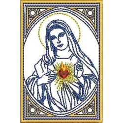 Embroidery Design Scapular Immaculate Heart Of Mary