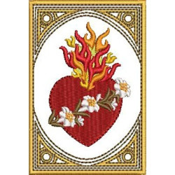 Embroidery Design Escapulary Chastic Heart Of José