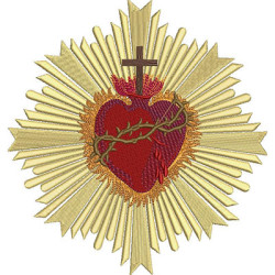 Embroidery Design Sacred Heart Of Jesus 20 Cm 2