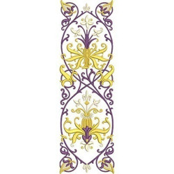 Embroidery Design Voluts 36 Cm For Stole