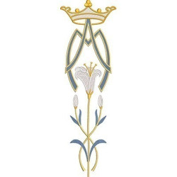 Embroidery Design Marian With Complete Lily 35 Cm