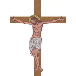 Diseño Para Bordado Jesus ​​​​crucificado 39x54cm