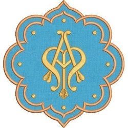 Embroidery Design Mariana Medal 6 Applied