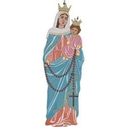 Embroidery Design Our Lady Of The Rosary 35 Cm
