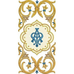 Diseño Para Bordado Medalla Mariana 9 Aplicada