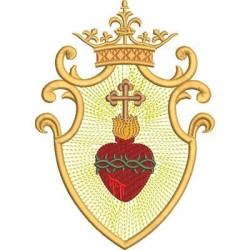 Matriz De Bordado Escudo Sagrado Coração De Jesus