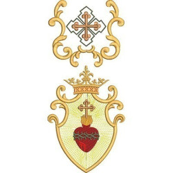 Embroidery Design Sacred Heart Of Jesus Shield 2