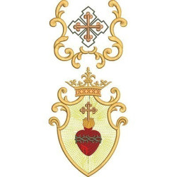 Embroidery Design Sacred Heart Of Jesus Shield 2