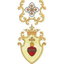 Diseño Para Bordado Escudo Sagrado Corazon De Jesus 2