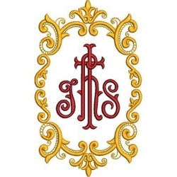 Embroidery Design Volute Frame 21 Cm With Jhs