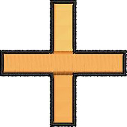 Embroidery Design Contoured Cross