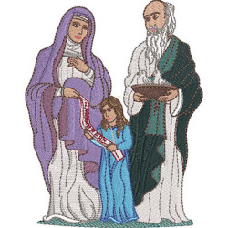 Embroidery Design Santana, Maria And Joaquim 15 Cm